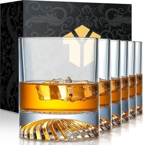 Whiskey Glasses Old Fashioned Glasses Set of 4 12oz Rocks Glasses Gift for Men Women Drinking Bourbon Scotch Cocktails Rum Cognac Vodka at Home Bar in Saudi Arabia