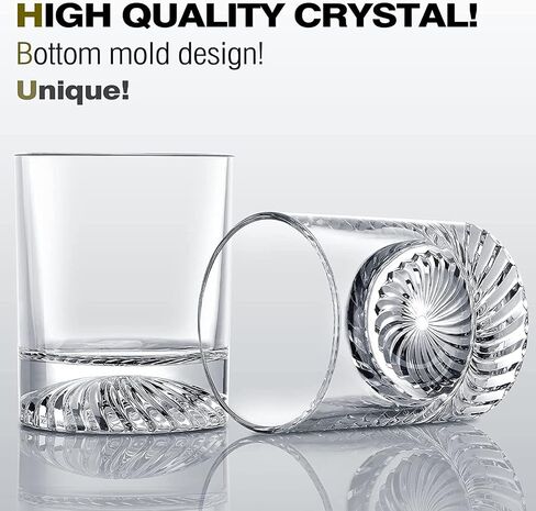 Whiskey Glasses Old Fashioned Glasses Set of 4 12oz Rocks Glasses Gift for Men Women Drinking Bourbon Scotch Cocktails Rum Cognac Vodka at Home Bar in Saudi Arabia