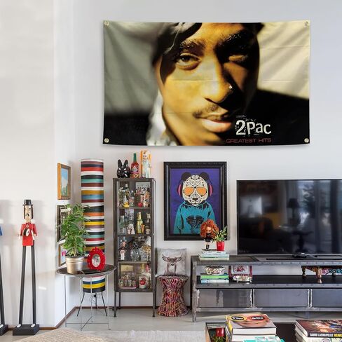 Rapper Tapestry Album Cover Banner 3x5ft With 4 Brass Grommets For College Dorm Room Parties Bedroom in Saudi Arabia