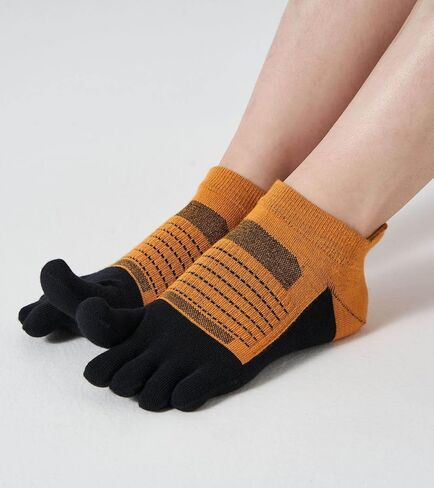 Toe Socks for Men and Women Coolmax Five Finger No Show Athletic Running High Performance Lightweight 3 Pairs in Kuwait