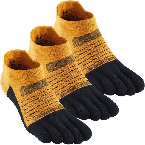 Toe Socks for Men and Women Coolmax Five Finger No Show Athletic Running High Performance Lightweight 3 Pairs in Kuwait