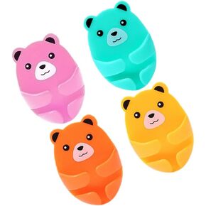 Totority 4 pcs Power Socket Hooks Plug Wire Clips self Adhesive Socket Holder Sticky Wall Hooks Cartoon Hooks Sticky Plug Holder Multifunctional Cartoon Organizer Plastic Non-Marking