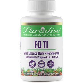 Paradise Herbs Fo Ti/He Shou Wu Root Extract, Dietary Supplement for Hair & Skin Health, Gluten Free, 60 Vegetarian Capsules