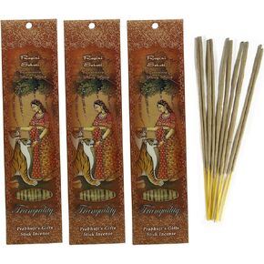 Prabhuji's Gifts Sehuti – Tranquility - Hand-Rolled Incense Stick - Spiritual Incense Aromatic Sticks - for Meditation, Yoga, Relaxation & Aromatherapy - Rosemary & Ylang Ylang - 3 packs of 10 sticks