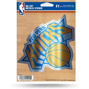 Rico Industries NBA Basketball New York Knicks 5" x 7" Metallic Die-Cut Decal