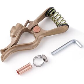 T-style Welding Ground Clamp 300-Amp Brass Welding Ground Earth Clamp For Welding Applications - TIG/MIG/MMA Tig Welder
