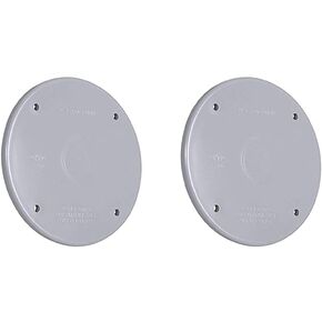 Hubbell-Bell PBC300GY Weatherproof Nonmetallic Device Cover, Blank, Round, Gray 4 in.