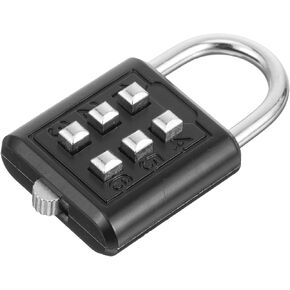 Digital Padlocks Gym Locker Resettable Combination Lock Padlock Combination Travel Luggage Lock Combination Lock Outdoor 06s Bags Black Zinc Alloy Blind Lock Code