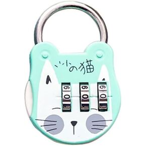 Green 3 Digit Combination Padlock Hard Stainless Steel High Strength Luggage Suitcase Locker Room Padlocks Number Password Lock Combination Locks for Dorm Drawer Safe Lock Padlocks and Hasps