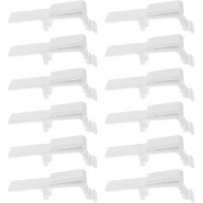 Create idea 12PCS Vertical Louver Windproof Trim Vertical Valance Clip Blind Rail Mounting Clamp Fits 73x30mm Head Rails Across The Top