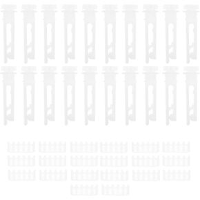 40PCS (20 Sets) White Blind Stems Vertical Blinds Curtain Accessories Stems and Gears for Vanes Carrier of 3-1/2 Inch or 5 Inch Vertical Blinds Components Used for Headrail