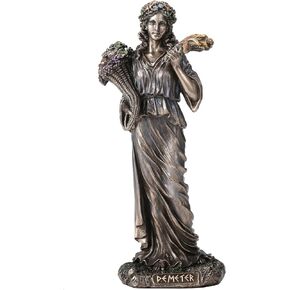 Veronese Design 5 7/8 Inch Demeter Greek Goddess of The Harvest Cold Cast Resin Statue Bronze Finish Sculpture
