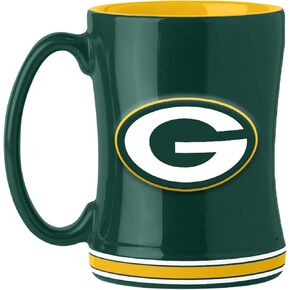 Logo Brands 612-C14RM: Green Bay Packers 14oz Relief Mug