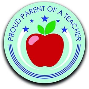 Proud Parent of A Teacher Decal Sticker Car Truck Van Bumper Window Laptop Cup Wall - Two 5 Inch Decals - MKS0337