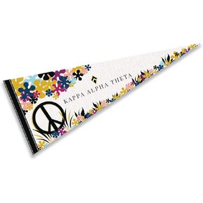Kappa Alpha Theta Greek Pennant Banner Flag