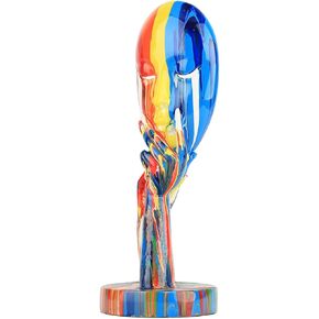 Creative Simple Colorful Women Face Art Statue Thinker Lady Sculpture Abstract Characters Crafts Ornaments Home Decor Modern Office Bedroom Study Room Studio Decorations (Large 15.3x4.9x4.9in)