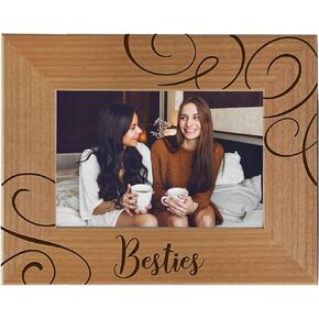 Best Friends Picture Frame Gift - Besties - Friend Birthday Gifts for Women, BFF, Bestfriend, Besties, - Long Distance Friendship Photo Picture Frame Gifts for Soul Sisters, 4x6 Vertical