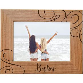 Best Friends Picture Frame Gift - Besties - Friend Birthday Gifts for Women, BFF, Bestfriend, Besties, - Long Distance Friendship Photo Picture Frame Gifts for Soul Sisters, 4x6 Vertical