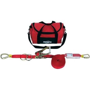 3M Protecta PRO-Line 1200105 3M Protecta 60' Horizontal Lifeline System with Carrying Bag, Red