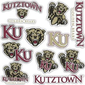 Desert Cactus Kutztown University Golden Bears KU Stickers Vinyl Decals Laptop Water Bottle Car Scrapbook T2 (Type 2)