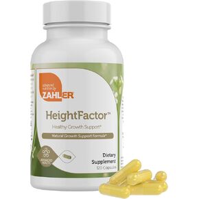 Zahler - Height Factor Healthy Growth Support Vitamin & Mineral Capsules (120 Count) - Kosher Height & Growth Supplement for Kids, Teens & Young Adults - Grow Taller Growth Hormone Support Nutrients
