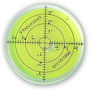 Circular Bubble Level, Spirit level Round Bubble Level Measuring Instruments Tool Universal Protractor Tool (66x10mm)