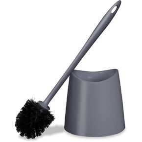 Toilet Brush Cleaner and Holder Black Toilet Bowl Cleaner Brush with Scrubbing Wand, Brush and Storage Caddy for Easy Bathroom Cleaning