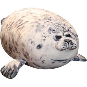 XIYUAN 15.7" Cute Seal Pillow Plush Stuffe Toy, Chubby Blob Seal Pillow Soft Fat Hugging Pillow Cotton Stuffed Ocean Animal Plush Toy, Plush Throw Pillo