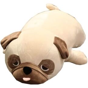 New Big Size New Cute Animal Kawaii Pug Dog Plush Toys Sleep Pillow Kids Birthday Gift Child Girl Xmas Valentine's (Brown,22 inch)