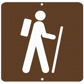 Trail Hiking Symbol Activity Park Notice Sign Safety 12x12 Tin Metal Signs Road Street Sign Outdoor Decor by PaBoe