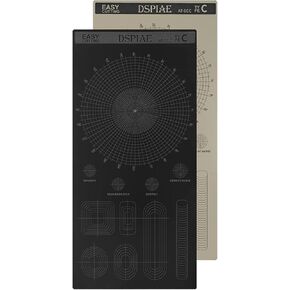 DSPIAE Masking Tape Cutting Mat Double Sided Design Model Building Tools Cutting Plate - Concentric Circles