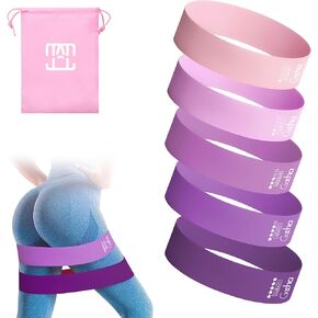 | Resistance Bands Set | 5 Resistance Loop Levels | Fitness Elastic Bands for Exercise, Gym, Yoga, Training | Workout Pull Up Bands | (Pack of 5)