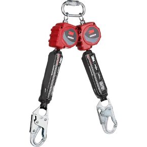 3M™ Protecta® Twin-Leg Self-Retracting Lifeline 3100510, Web, Steel Snap Hooks, 6 ft.