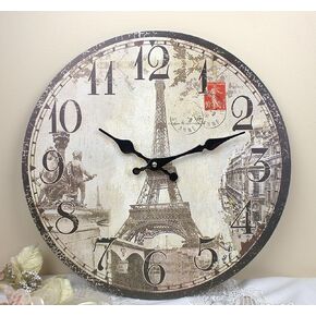 ساعة حائط تذكارية لبرج إيفل باريس مقاس 11 بوصة، HH310 in Kuwait