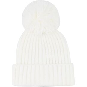 Beautiful Nomad Women's Winter Pompom Beanie Hat Warm Cable Knit Cuffed Caps