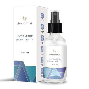 Mama Spritz Postpartum Perineal Spray | Witch Hazel Blend with Natural Essential Oils for Cooling Comfort & Post-birth Feminine Care - 2 oz bottle