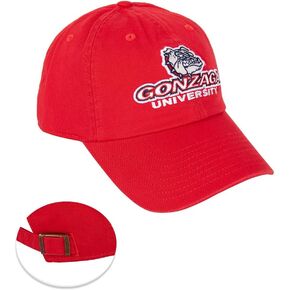 Desert Cactus Gonzaga University Baseball Hat Bulldogs GU Zags Brimmed Embroirderd Hats Cap Adjustable Cloth Strap Adult (Style E) Red