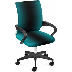Orange Grey Office Chair Cover Small Stretchable, Removable Computer Chair Back Covers Dustproof Office Desk Chair Seat Slipcovers Cushion Protector Geometric Stripes Gradient Minimalist Art