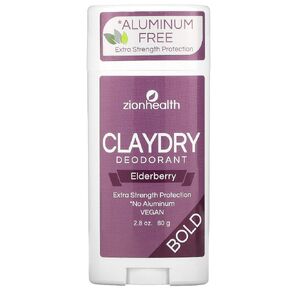 Zion Health Bold, ClayDry Deodorant, Elderberry, 2.8 oz (80 g)