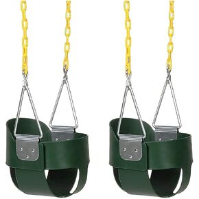 مقعد أرجوحة للأطفال الصغار من Eastern Jungle Gym مع سلاسل أرجوحة مغلفة، عبوة من قطعتين