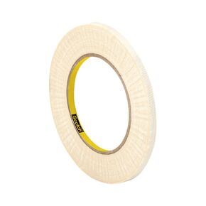 3M Glass Cloth Electrical Tape 90, 0.5" width x 60yd length (1 roll), White