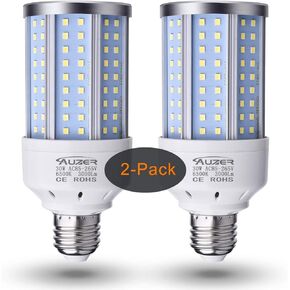 30W (200W Equivalent), Daylight, E26 Standard Base, LED Corn Light Bulb | 2-Pack
