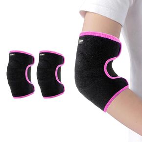 Knee Pads for kids, Youth Knee Support Non-Slip Breathable Knee Compression Sleeve Adjustable Protective Knee Pads for Volleyball, Weightlifting, Basketball, Skating, Cycling(Black,S)