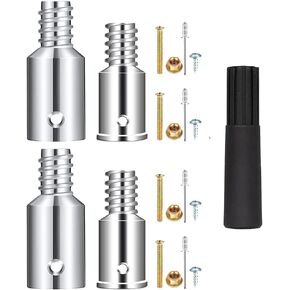 Threaded Tip Replacement - Ultra Threaded Tip Repair Kit - Window Squeegee Adaptor-Metal Threaded Handle Tips for 1"- 7/8" Wood or Metal Poles-5 PC