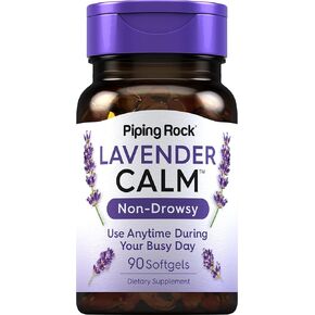 Piping Rock Lavender Calm Pills | 90 Softgels | Non-drowsy Supplement | Non GMO, Gluten Free