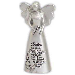 Cathedral Art Metal AF104 Angel Figurine-Sister, One Size, Multicolored