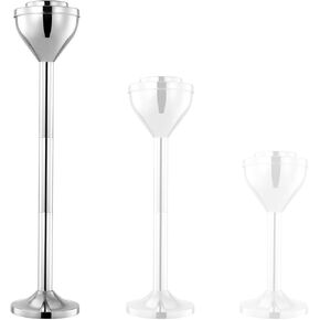 منفضة سجائر واقفة على الأرض من آيرونوولز مع غطاء، منافض سجائر سيجار مقاومة للرياح قابلة للتعديل في الهواء الطلق للفناء المنزلي، صينية رماد فضية من الفولاذ المقاوم للصدأ للتخلص من مؤخرة السجائر in Kuwait