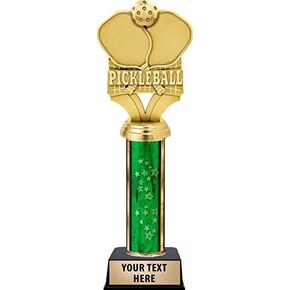 Pickleball Trophies, Customized Pickleball Personalized Green Trophy, Great Pickleball Awards Prime
