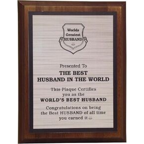Worlds Greatest Plaques (Best Husband in The World, Silver)