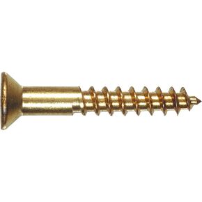 The Hillman Group 2720 8 X 3/4-Inch Brass Flat Phillips Wood Screw, 30-Pack